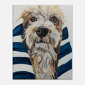 golden doodle dog portrait giclee canvas print- liver by Nauti Puppy Fine Art